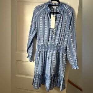 NWT Veronica Beard Chambray Patterned Dress